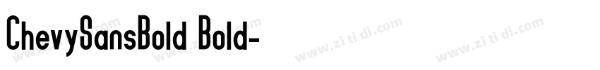 ChevySansBold Bold字体转换